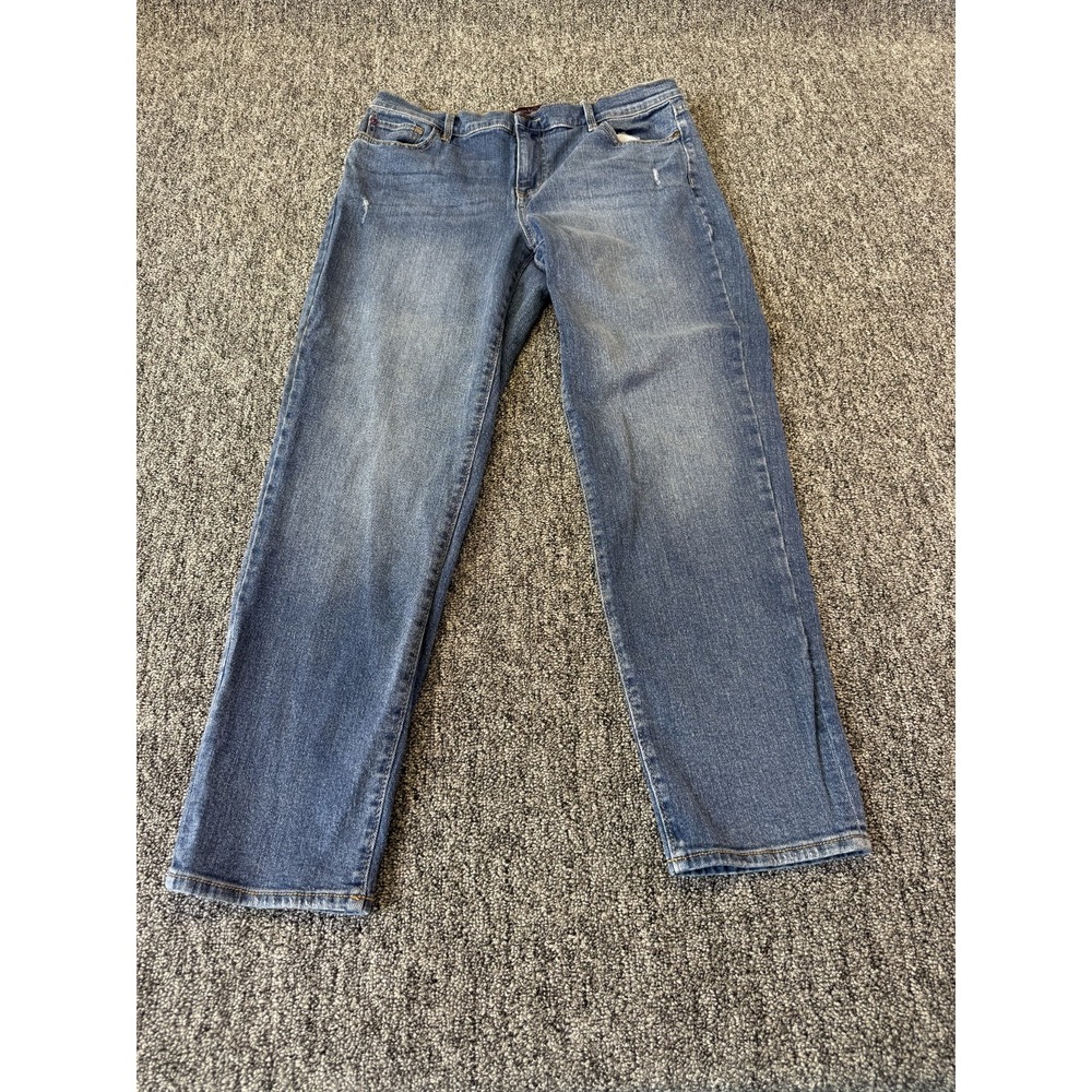 Gloria Vanderbilt Boyfriend Jeans Women 16 Blue Denim Cotton Straight Streetwear